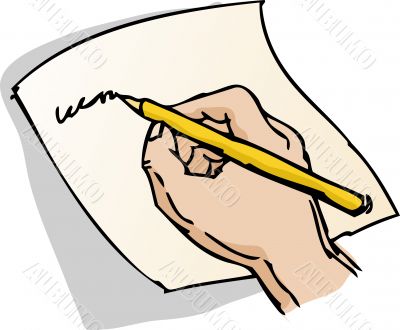 Hand writing illustration