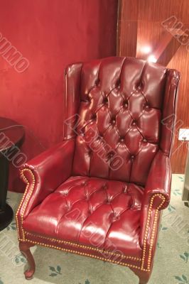 Traditional leather armchair