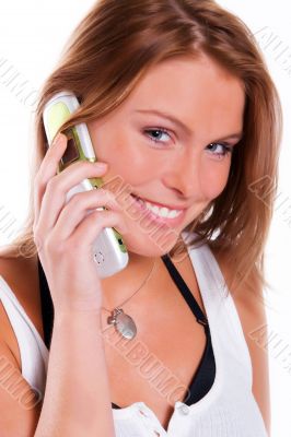 Young beautiful woman with cellphone