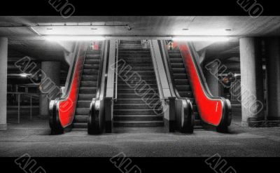 grainy red escalator tonemapped