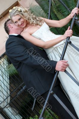 Wedding Couple kissing