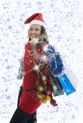 Beautiful woman with gift