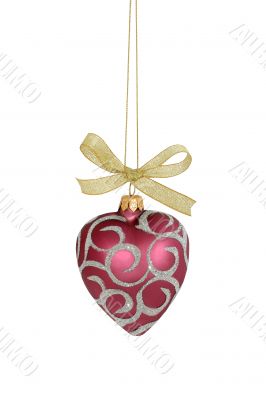Christmas ball isolated / with clipping path / heart