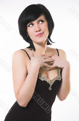 The coquettish beautiful girl The coquettish beautiful girl