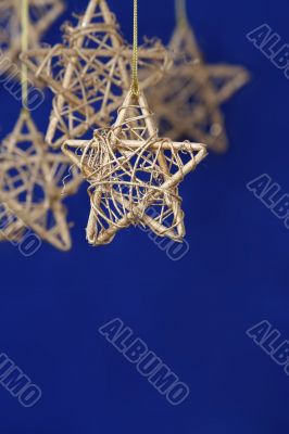 Gold Christmas Star / with copy space