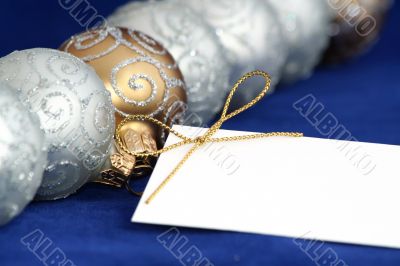 Christmas Ornaments / Balls / With Blank Card