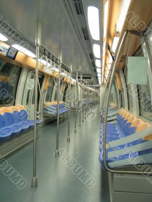 Interior of a modern train