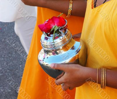 Devotee Carrying Milk Pot