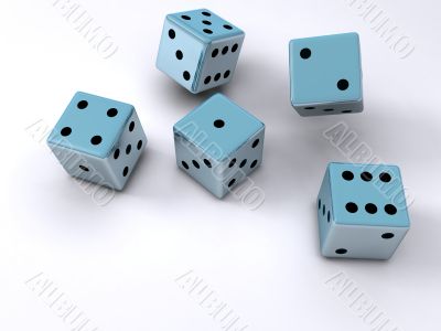 Dice in motion