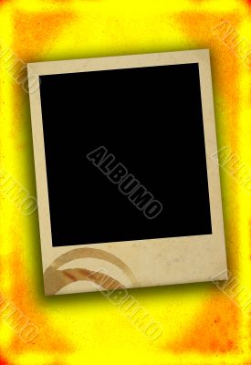 blank photo frame with stain