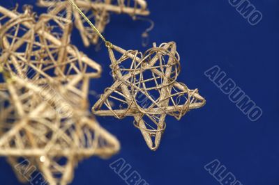 Gold Christmas Star / with copy space
