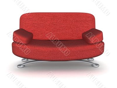 Soft sofa for rest. 3D image.