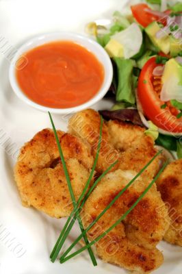 Fried Shrimps With Dipping Sauce