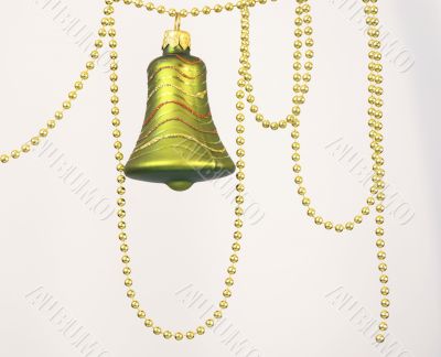green christmas and new year bell