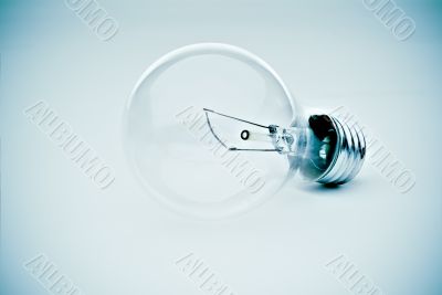 Light bulb in blue