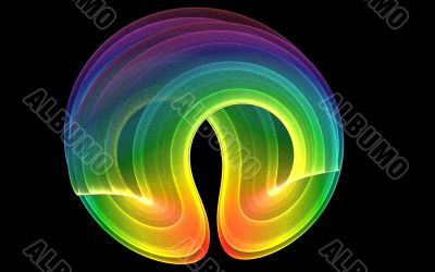 stylised abstract rainbow