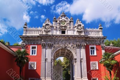 Gate of Dolma Bache Palace, Istanbul, Turkey