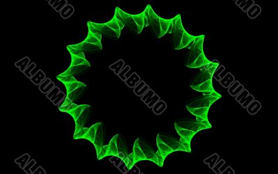 Green flame wreath