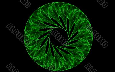 Green wreath abstract