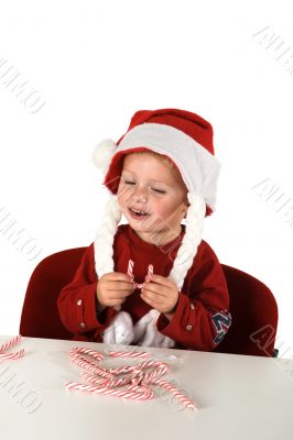 eating christmas candy canes