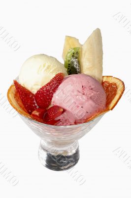 icecream with fruits