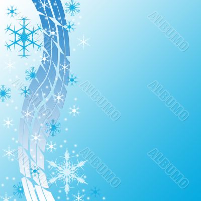 Background with snowflakes Background with snowflakes