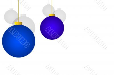 blue Christmas baubles