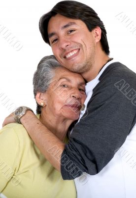 grandmother with grandson