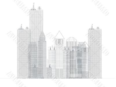 architecture blueprint of corporate buildings