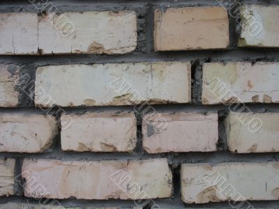 The laid bricks stored