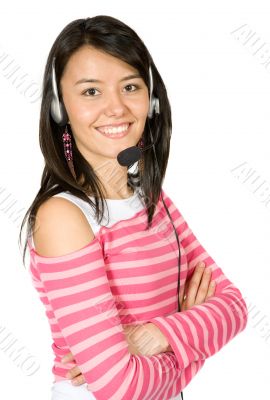 beautiful customer services girl