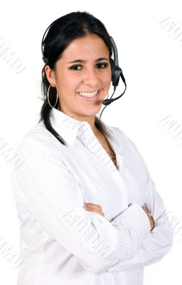 beautiful customer services woman