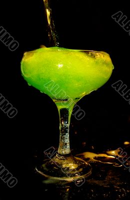  green drink in the glass