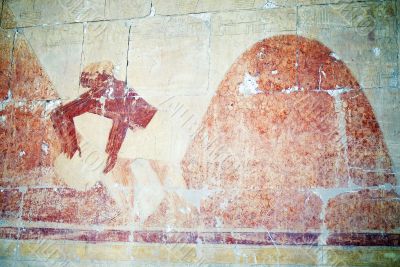 Egyptian Hieroglyphs in the temple of Hutshapsud