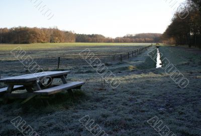 Freezing landscape.