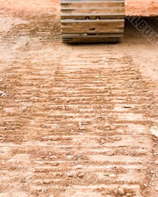 Tracks in dirt