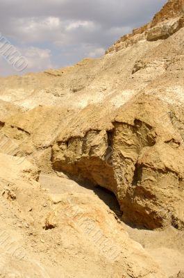 arava desert - dead landscape, stone and sand