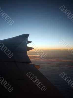 Wing and sky