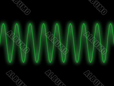 Green sine wave