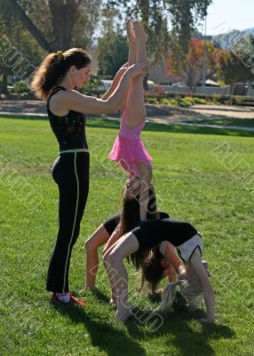 Gymnasts in the park Gymnasts in the park