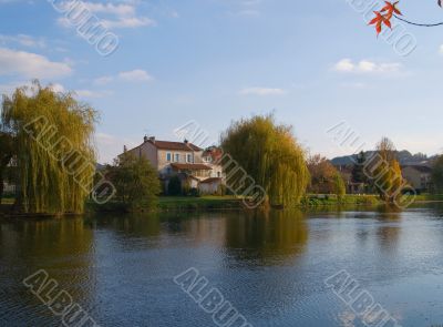 autumn landscape - village autumn landscape - village