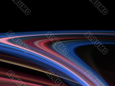 Fractal Abstact Background - Colorful curving stripes