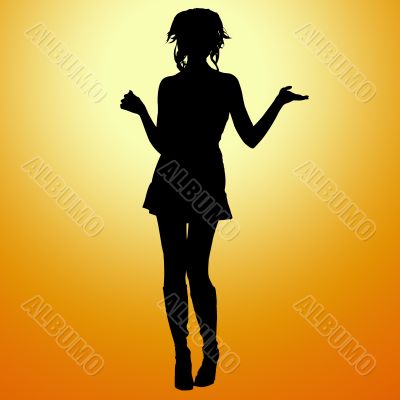 Silhouettes of sexy females