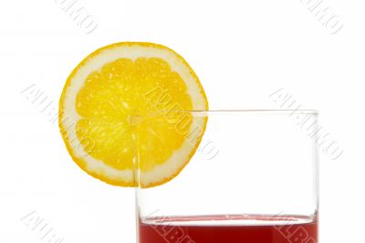 Fresh juice with lemon slice