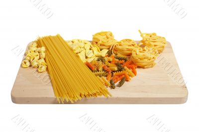 Set of uncooked pasta Set of uncooked pasta