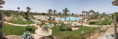 panorama from a window of hotel in egypt