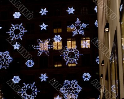 Christmas Light Snowflake in New York City