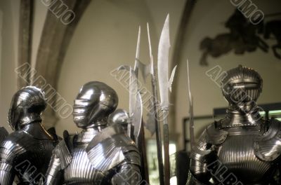 Armor of medieval knights