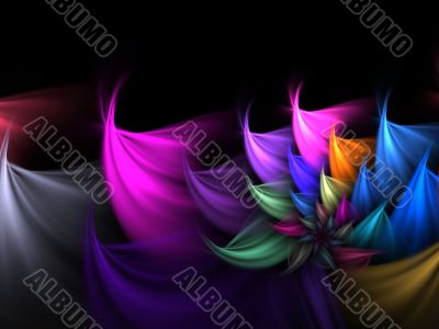 Fractal Abstract Background - Petal Border