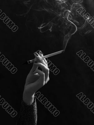 Hand with a cigarette